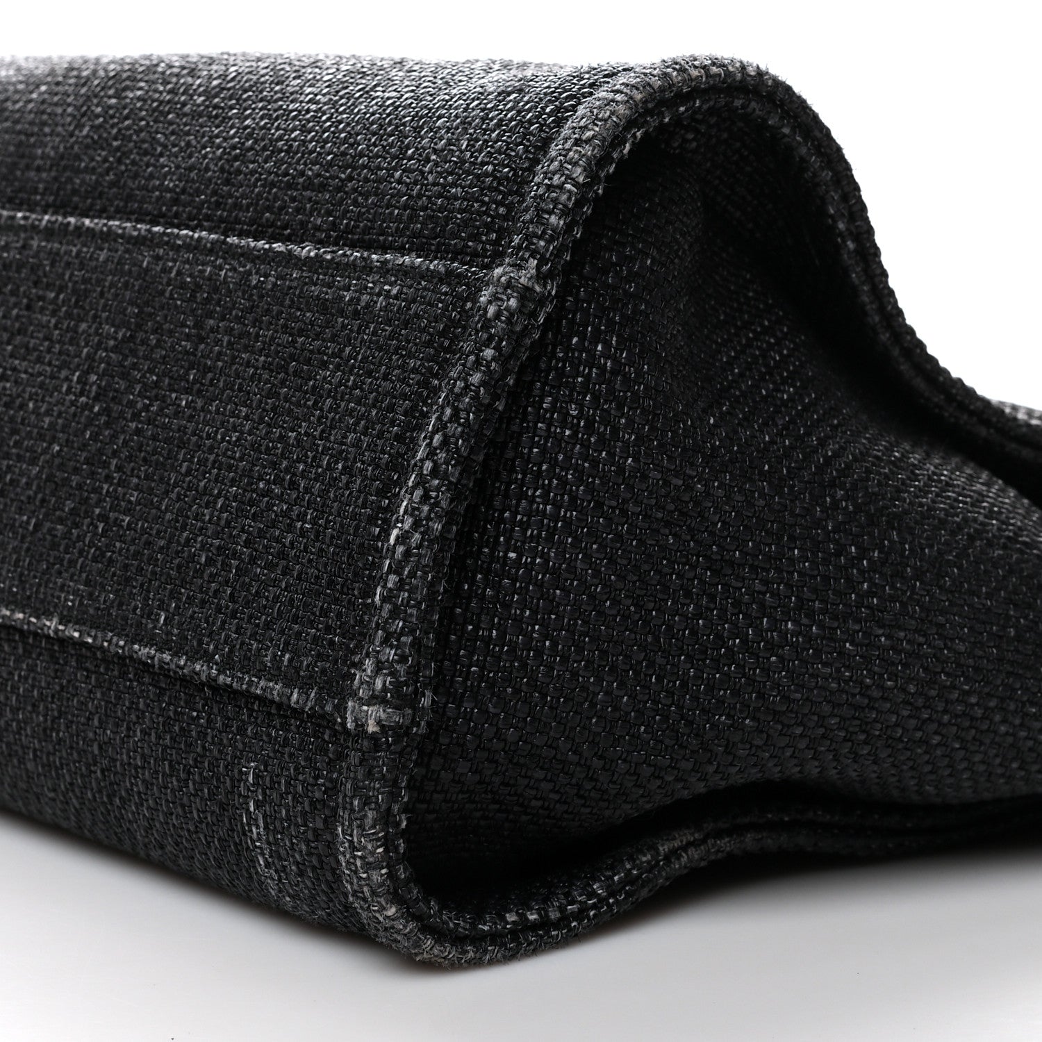 Chanel Woven Straw Raffia Small Deauville Tote Black 10 of 12