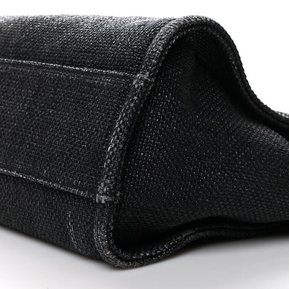Chanel Woven Straw Raffia Small Deauville Tote Black 10 of 12
