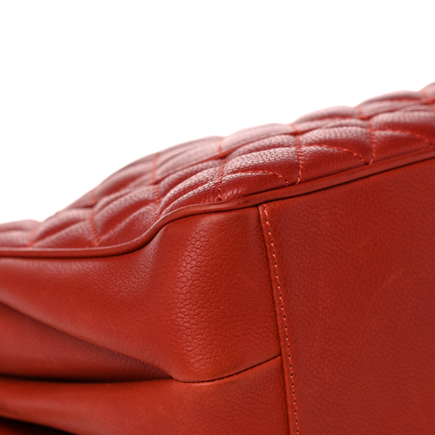 Caviar Quilted Medium Rock In Rome Single Flap Red