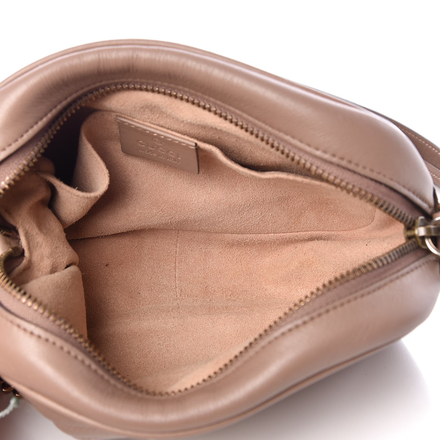 Gucci Calfskin Matelasse Mini GG Marmont Chain Shoulder Bag Nude 5 of 11
