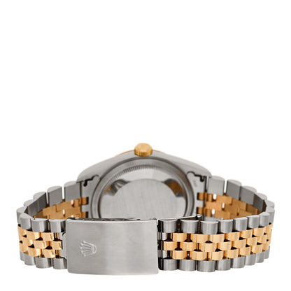 Rolex Stainless Steel 18K Yellow Gold 36mm Oyster Perpetual Datejust Watch White 16233 3 of 4