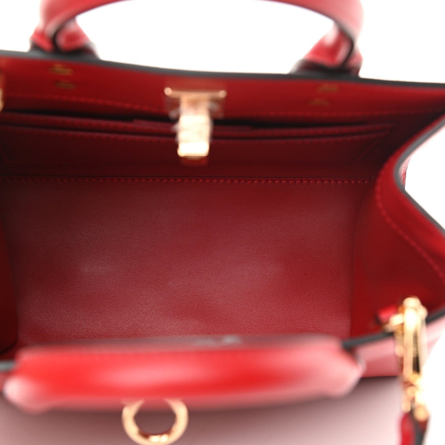 Calfskin Small Studio Box Bag Red