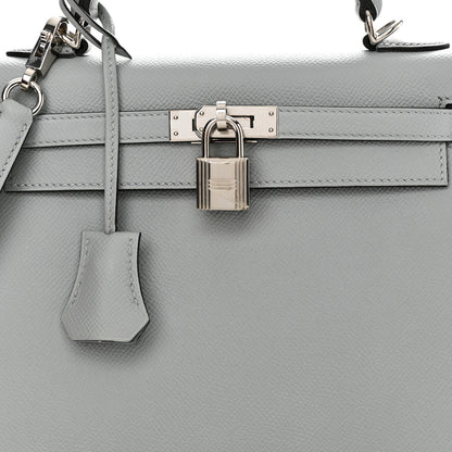 Hermes Epsom Kelly Sellier 25 Bleu Glacier 8 of 11