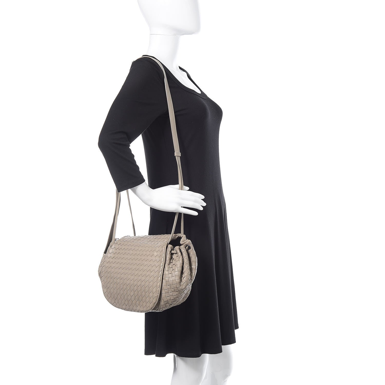 Bottega Veneta Nappa Intrecciato Small Messenger Flap Mink 2 of 14