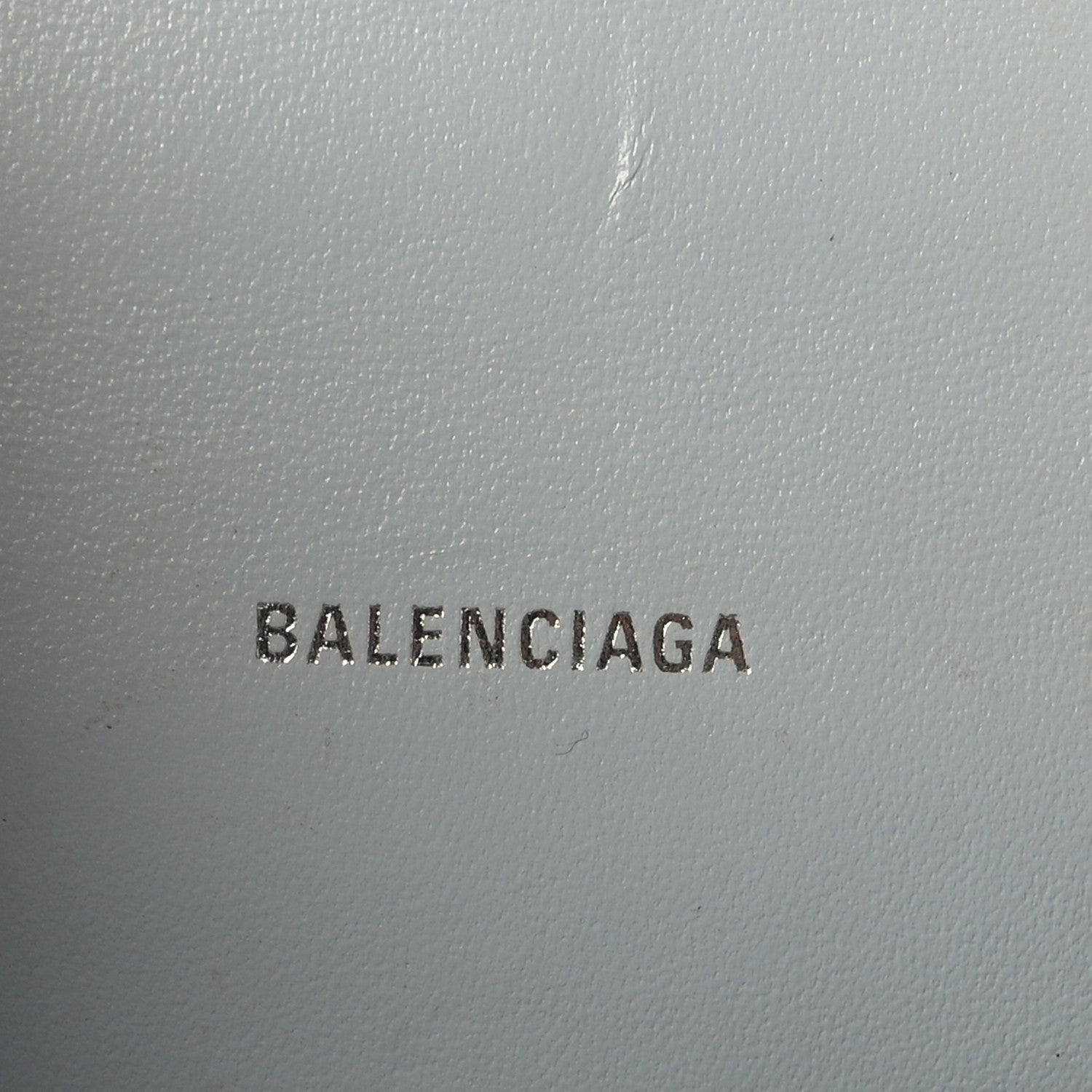 Balenciaga Shiny Calfskin Crocodile Embossed Hourglass Top Handle Bag XS Ash Blue 6 of 9