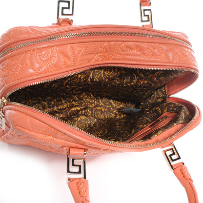 Versace Barocco Quilted Leather Vanitas Demetra Bag Salmon 5 of 7