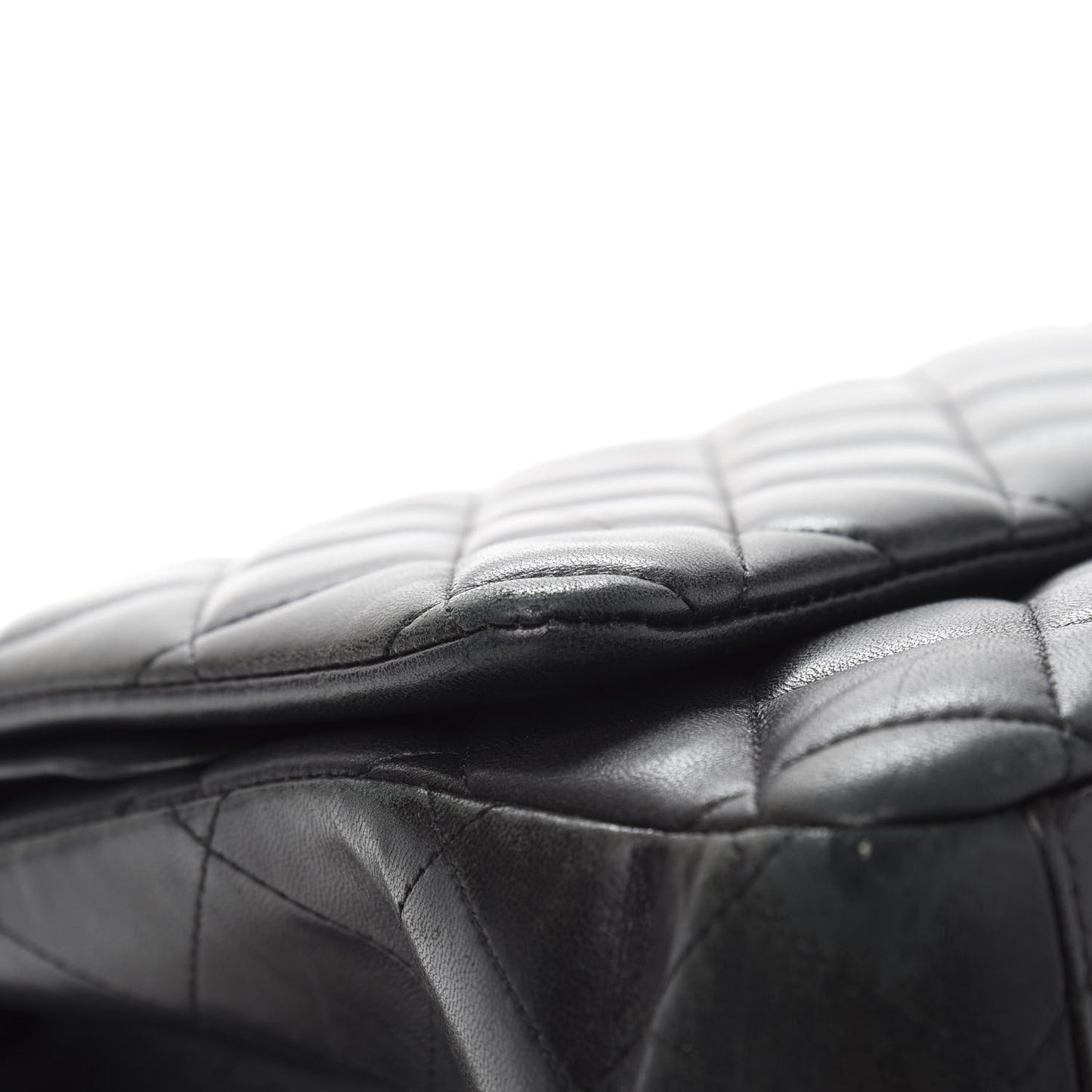 Lambskin Quilted Maxi Double Flap Black