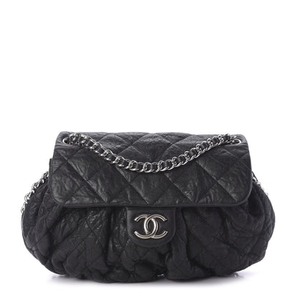 Chanel Washed Lambskin Quilted Mini Chain Around Flap Black 1 of 10
