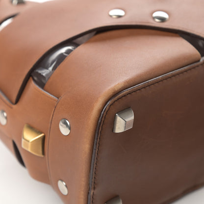 Prada Vitello Studded Cross Shoulder Bag Nocciolo 10 of 15