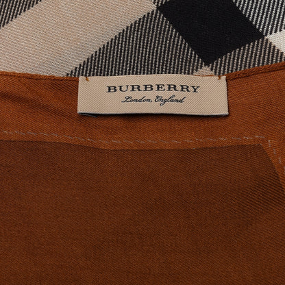 Burberry Modal Silk Haymarket Check Scarf Bronze 4 of 4