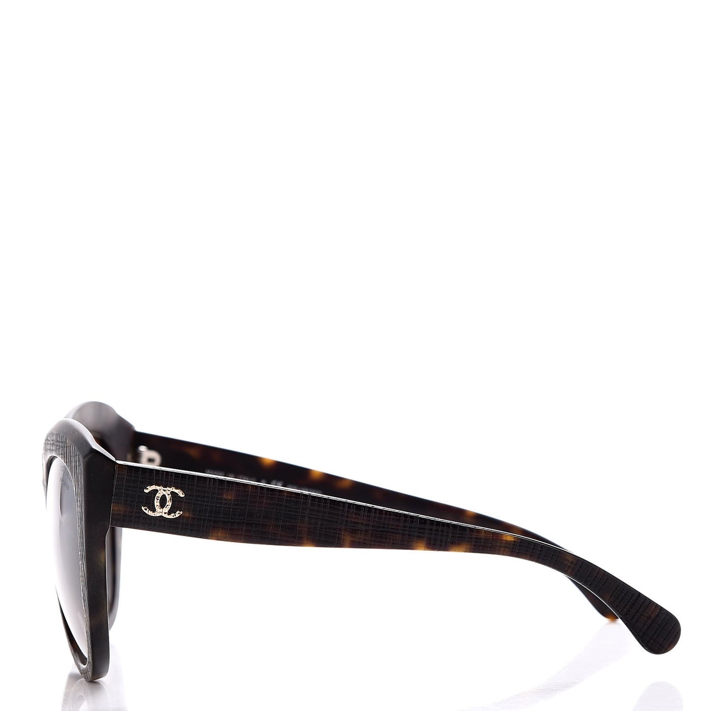Tweed Effect CC Polarized Butterfly Signature Sunglasses 5332 Havana