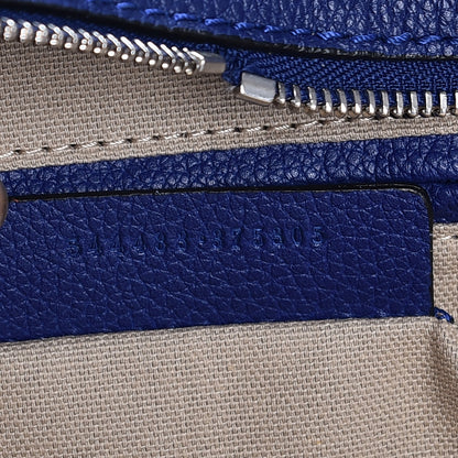 Alexander McQueen Pebbled Calfskin Large Skull Padlock Zip Around Tote Ultramarine 7 of 9