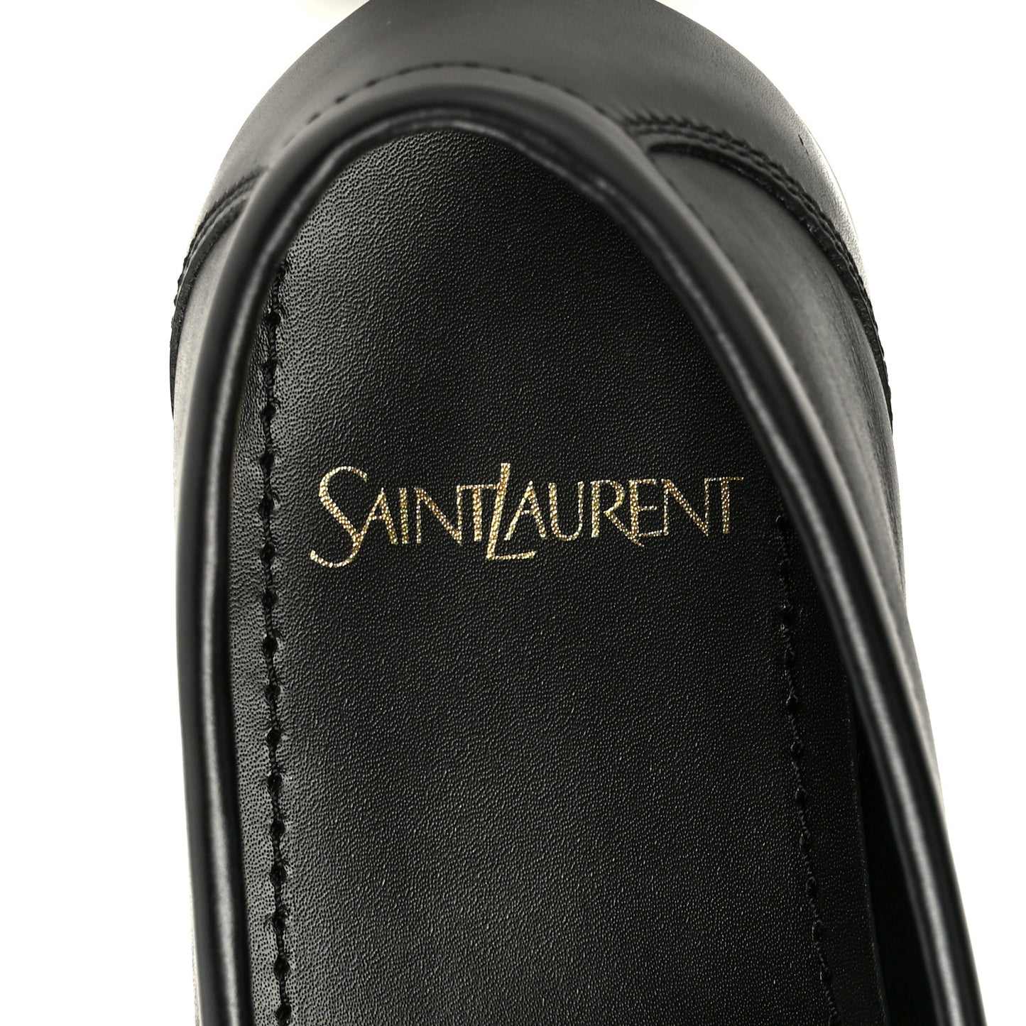 Calfskin Penny Loafers 37.5 Black