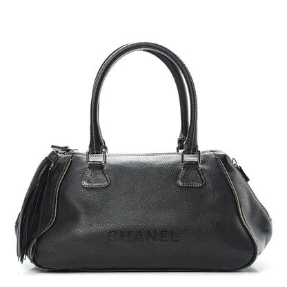 Chanel Calfskin Tassel Satchel Black 1 of 12