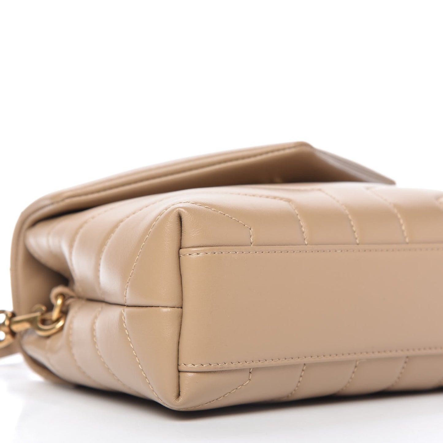 Calfskin Y Quilted Monogram Toy Loulou Crossbody Bag Latte