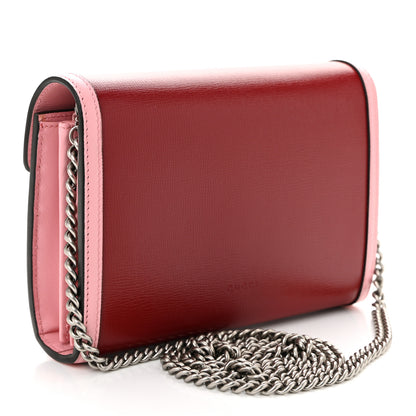 Gucci Azalea Calfskin Enamel Mini Dionysus Chain Wallet New Cherry Red Wild Rose Off White 3 of 11