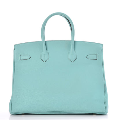 Hermes Togo Birkin 35 Bleu Atoll 4 of 37