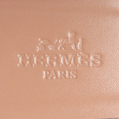 Hermes Suede Goatskin Crystal Powder Oran Sandals 39 Pale Gold Beige Pink 5 of 6