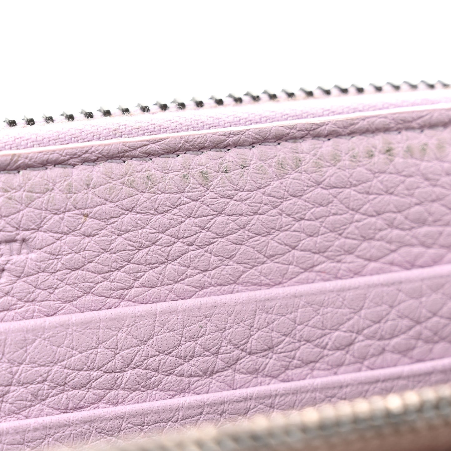 Nappa Intrecciato Zip Around Wallet Lilac