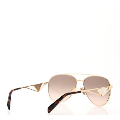 Prada Aviator Sunglasses SPR 73Z Gold Tortoise 4 of 7