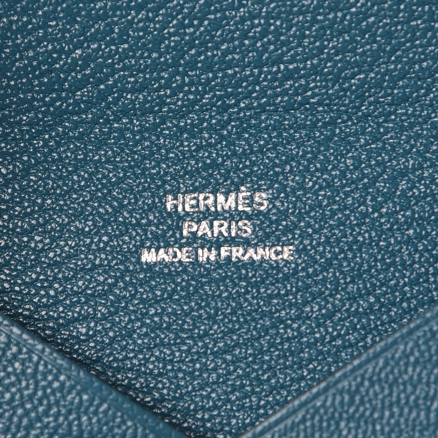 Hermes Chevre Mysore Calvi Card Case Vert Bosphore 6 of 8