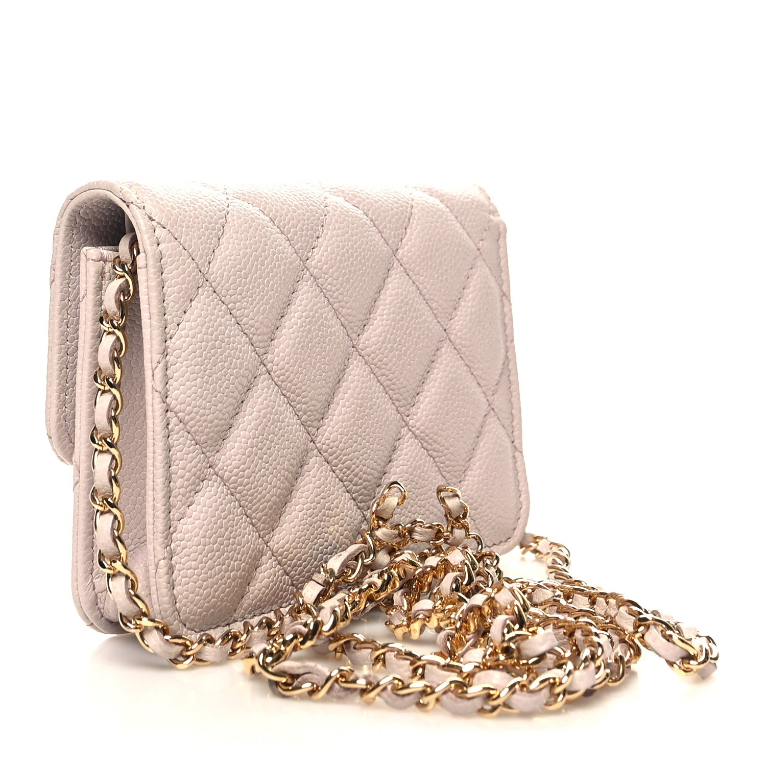 Chanel Caviar Quilted Miss Coco Clutch With Chain Light Purple 3 of 12