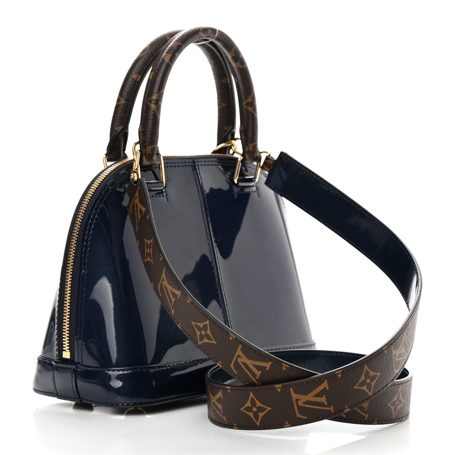 Louis Vuitton Patent Monogram Alma BB Marine 3 of 13