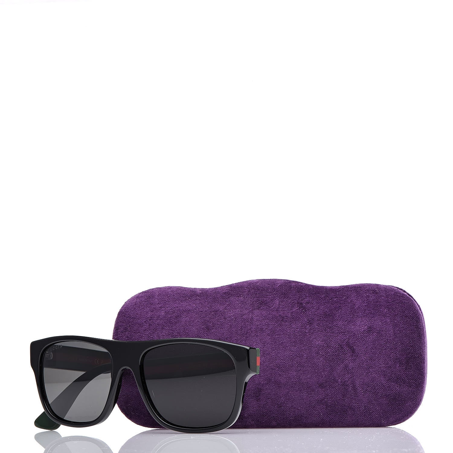 Gucci Acetate Square Frame Web Sunglasses GG0341S Black 7 of 7