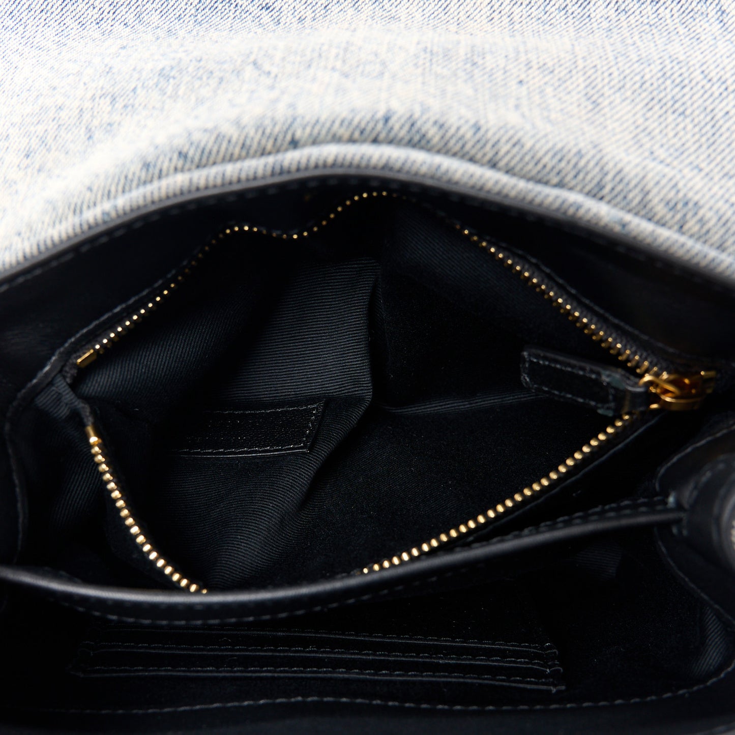 Denim Y Quilted Monogram Toy Loulou Crossbody Bag Grey