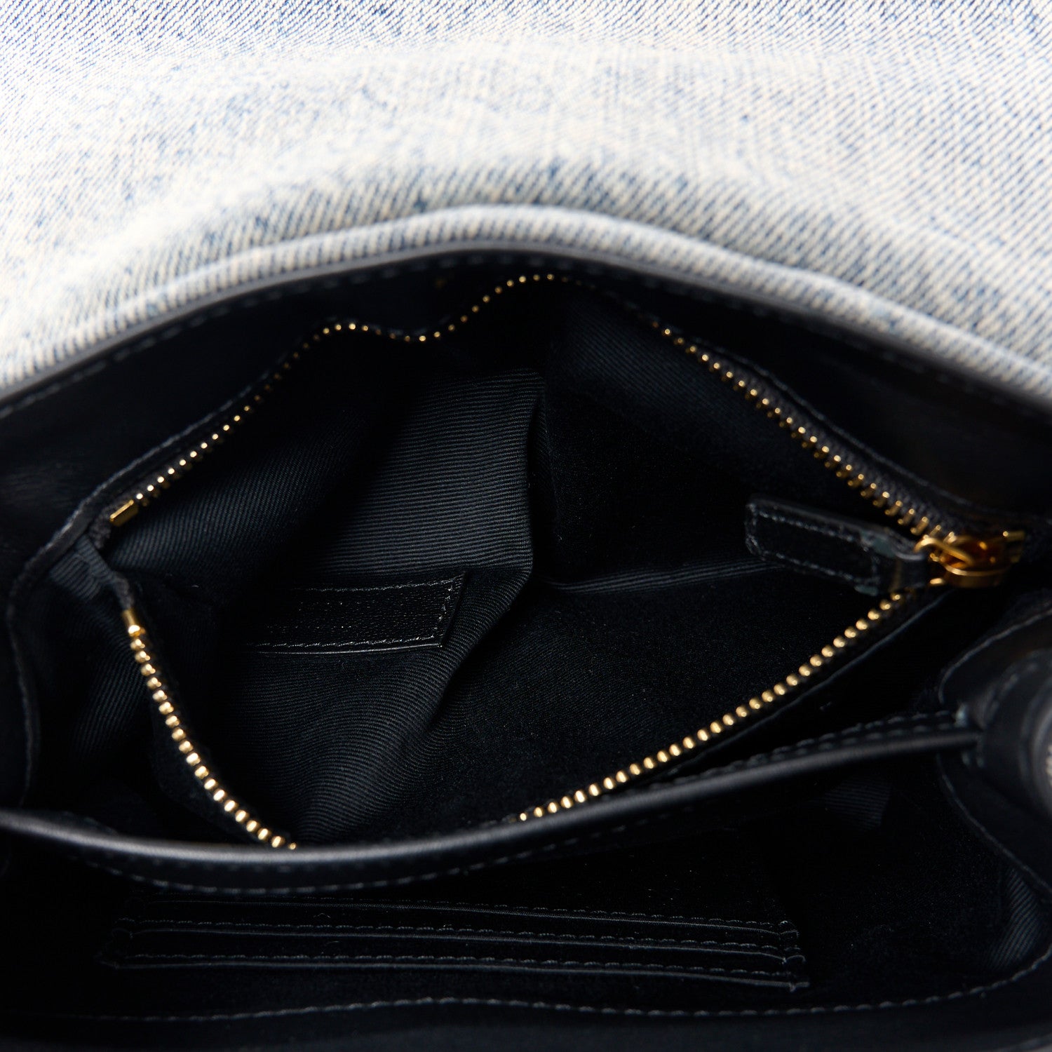 Saint Laurent Denim Y Quilted Monogram Toy Loulou Crossbody Bag Grey 6 of 14
