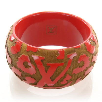 Louis Vuitton Leomonogram Wide Bracelet Red 3 of 3