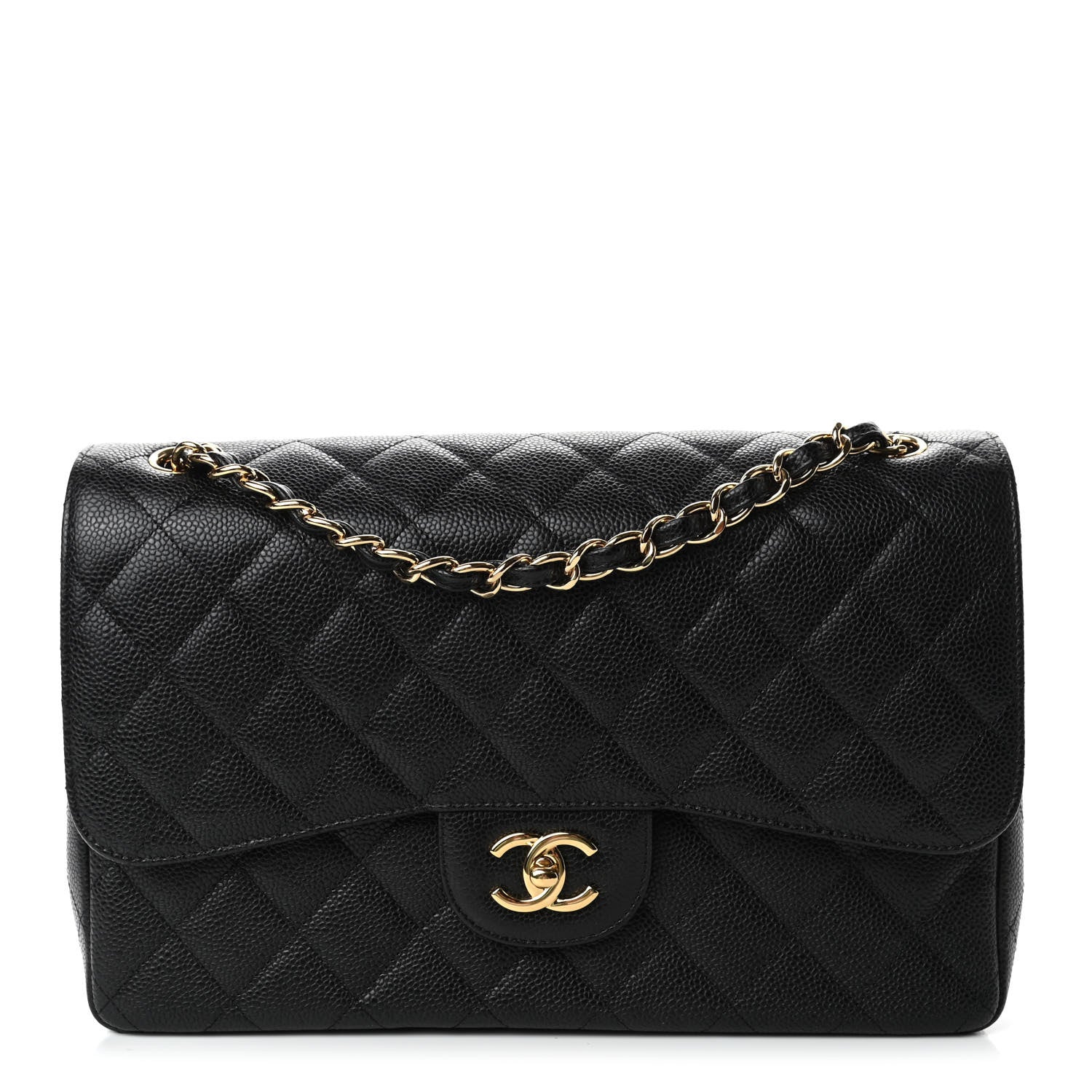 Chanel Caviar Quilted Jumbo Double Flap Black 1 of 4