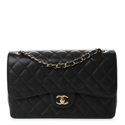 Chanel Caviar Quilted Jumbo Double Flap Black 1 of 4