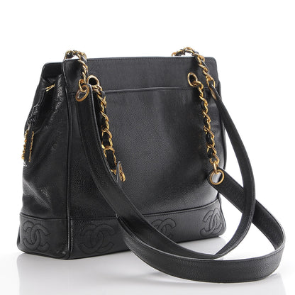 Chanel Caviar Shoulder Bag Black 3 of 8
