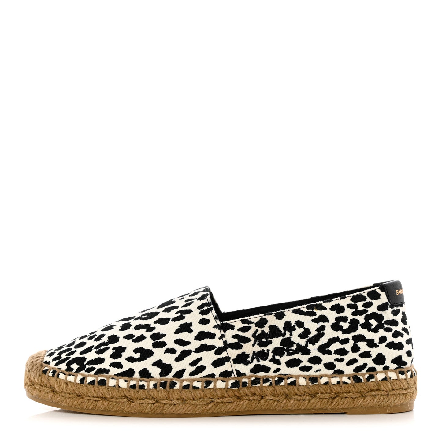 Canvas Leopard Print Espadrilles 37.5 Latte Black
