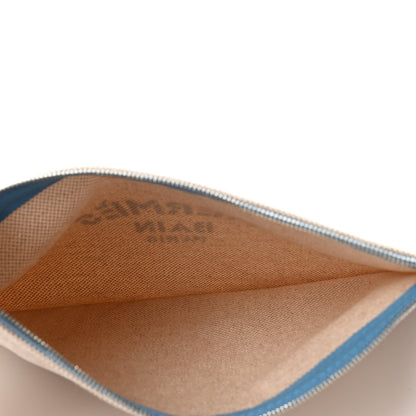 Hermes Toile Flat Yachting Pouch Bleu Horizon 5 of 7