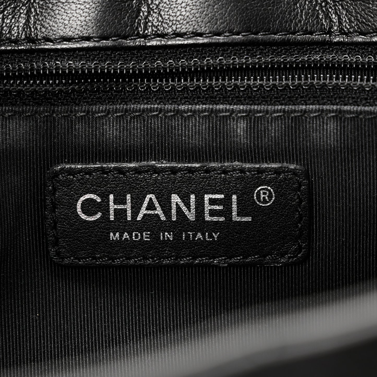 Lambskin Quilted Saddle Bag Black