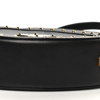 MCM Monogram Coated Canvas Studded Berlin Tambourine Round Crossbody Black 9 of 9