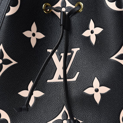 Louis Vuitton Empreinte Monogram Giant Neonoe MM Black Beige 10 of 11