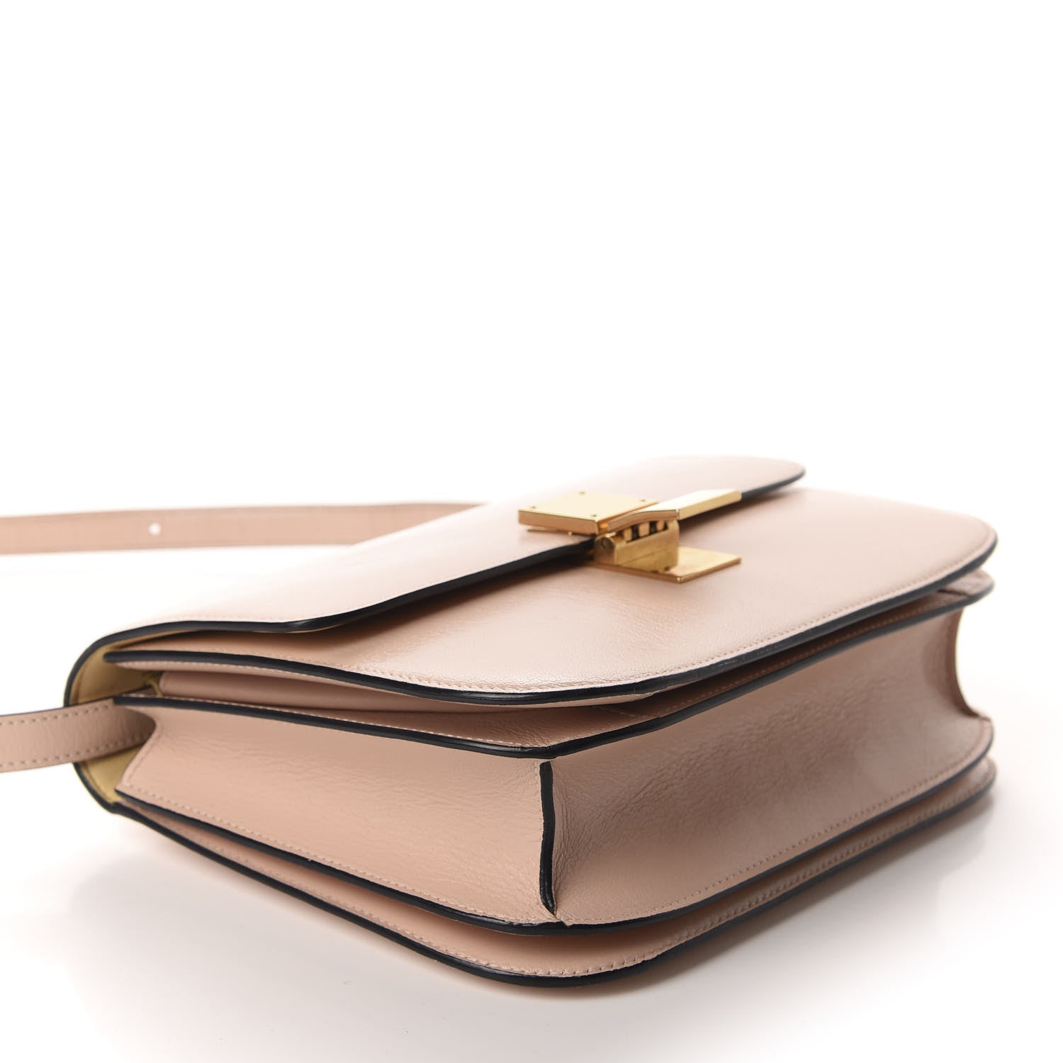 Celine Shiny Goatskin Medium Classic Box Flap Bag Blush 4 of 15