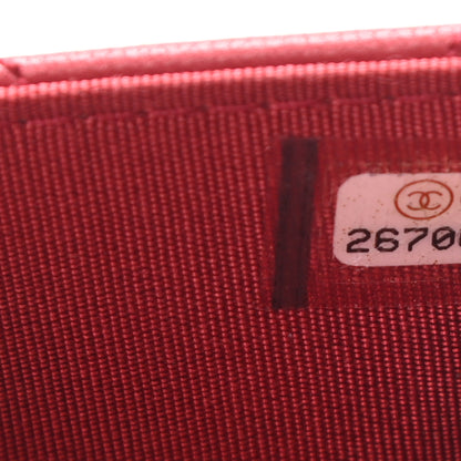 Chanel Lambskin Quilted Trendy CC Wallet On Chain WOC Red 7 of 14