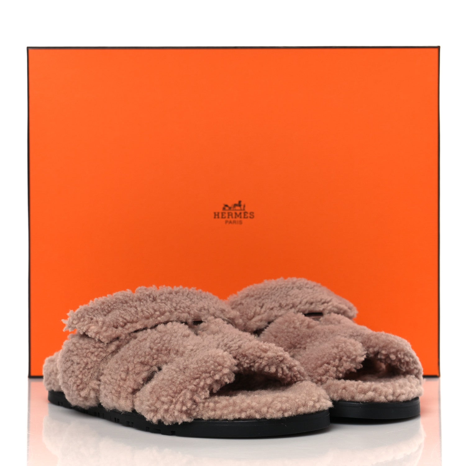 Hermes Woolskin Womens Chypre Sandals 36 Bois De Santal 8 of 8