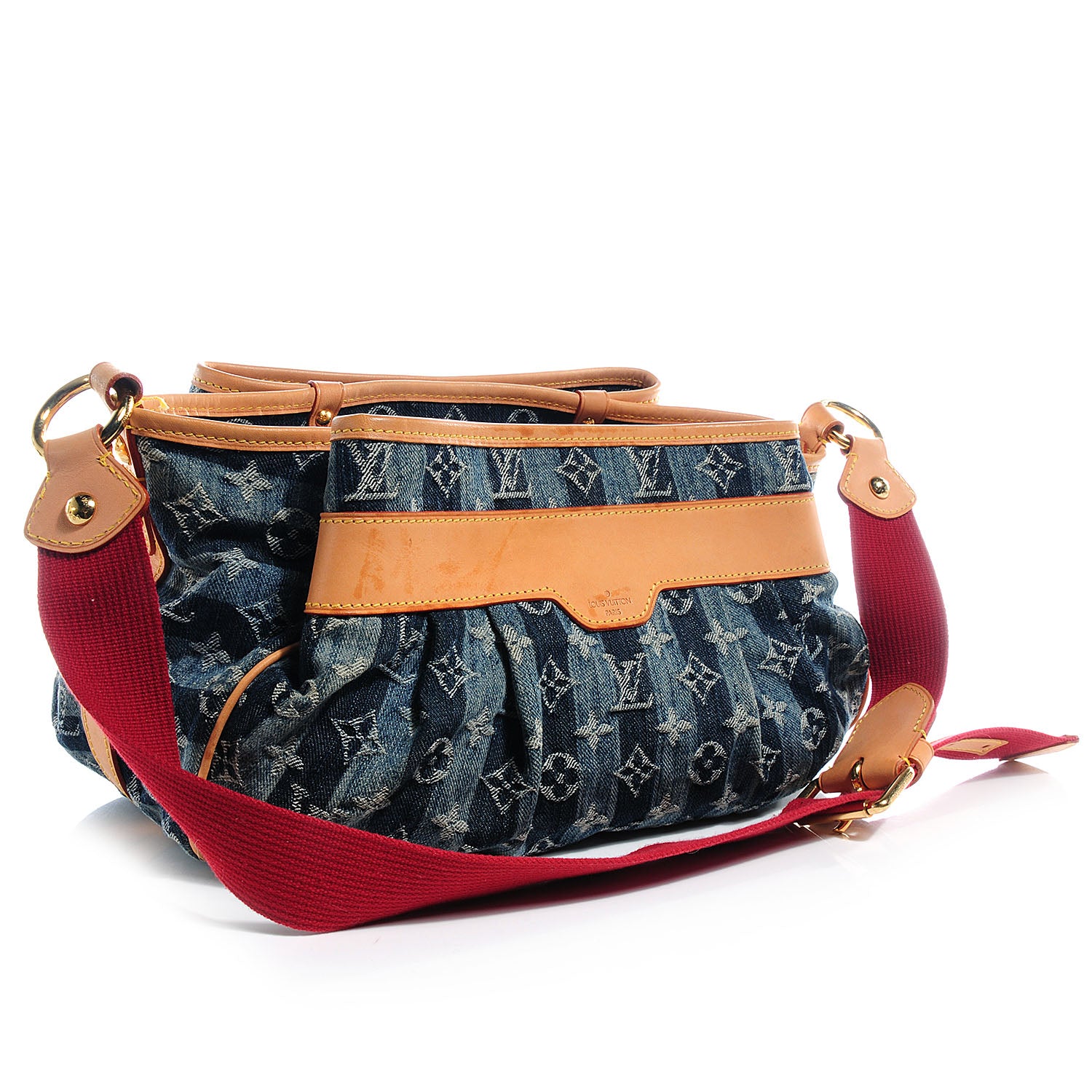 Louis Vuitton Denim Raye Porte Epaule MM 3 of 8