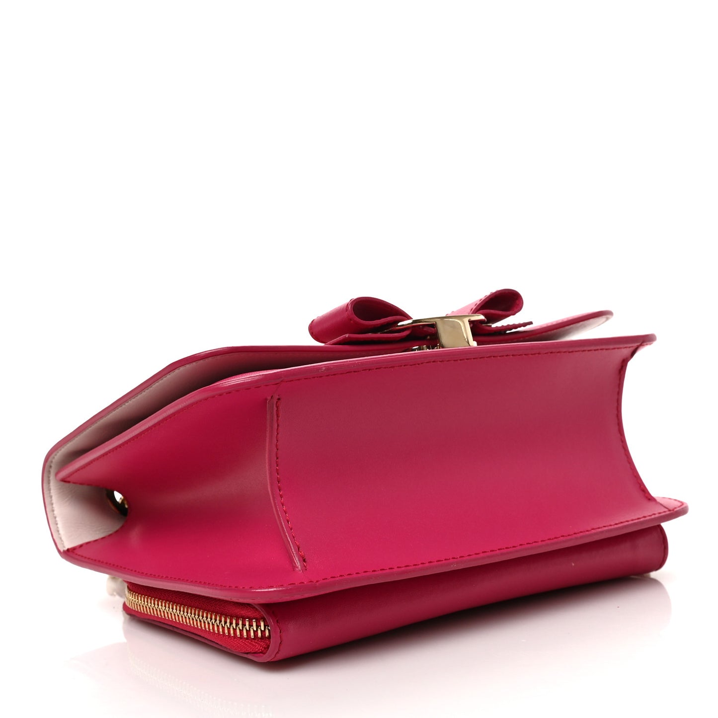 Smooth Calfskin Vara Bow Chain Flap Crossbody Pink