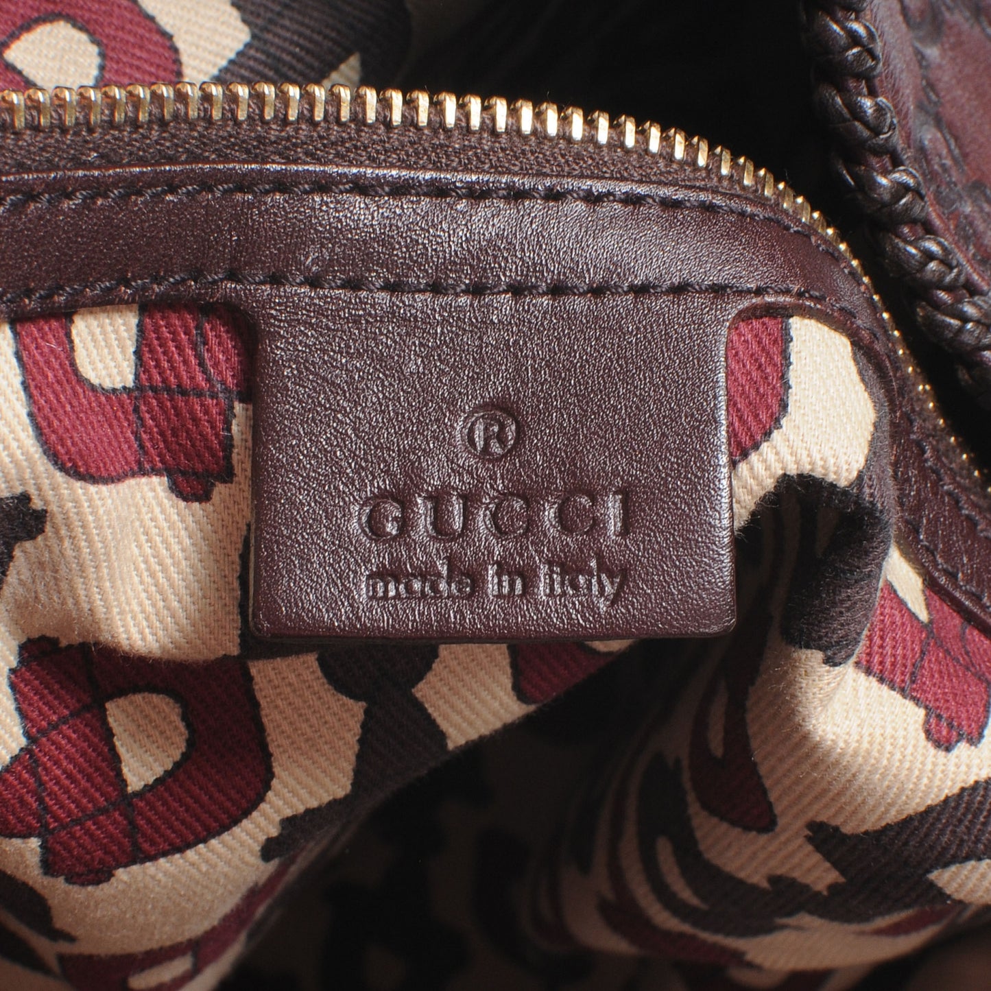 Guccissima Large Horsebit Chain Hobo Chocolate Brown