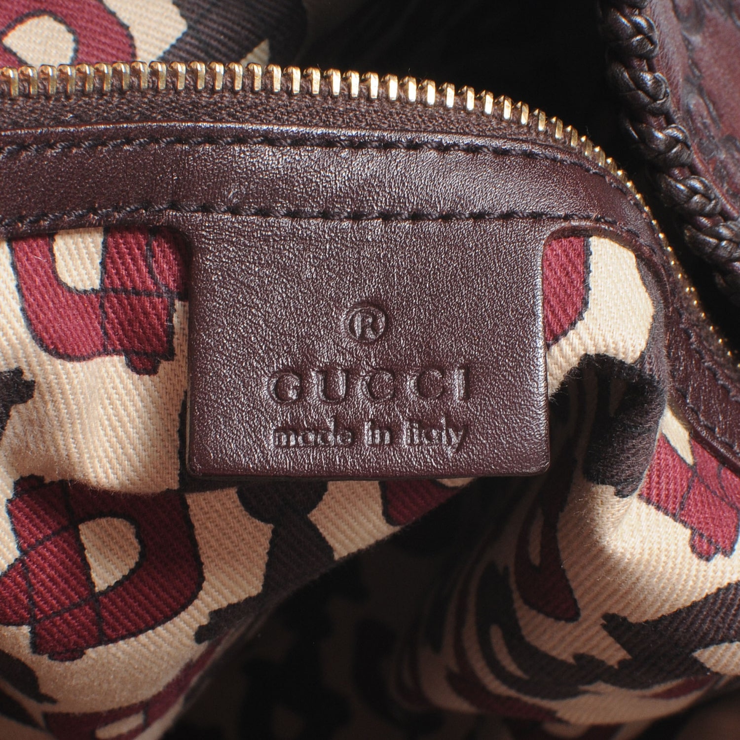 Gucci Guccissima Large Horsebit Chain Hobo Chocolate Brown 6 of 7