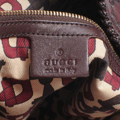 Gucci Guccissima Large Horsebit Chain Hobo Chocolate Brown 6 of 7