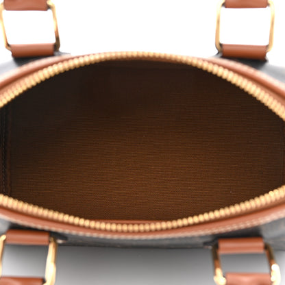Celine Triomphe Canvas Calfskin Small Boston Bag Tan 5 of 10