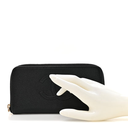 Chanel Caviar CC Timeless Large Zip Around Wallet Black 2 of 13