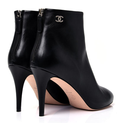 Chanel Lambskin Short Ankle Boots 39 Black 4 of 11